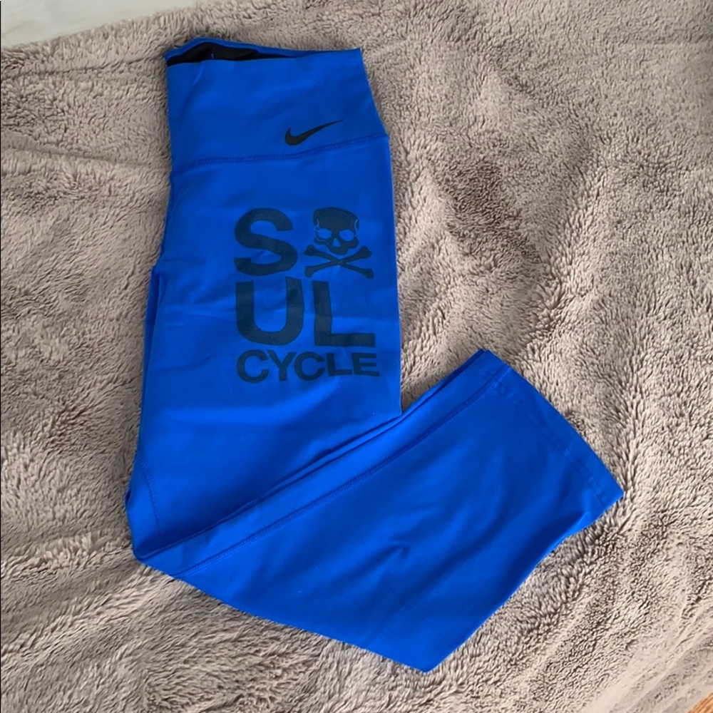 Blue soulcycle x Nike leggings